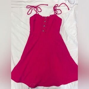 Cute mini summer dress size small with ties on shoulders